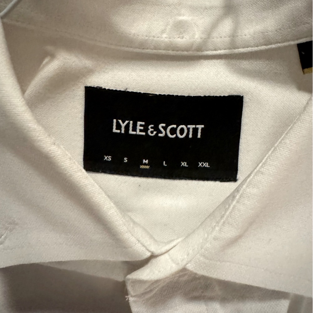 Lyle & Scott White Button-Up, Medium Euc - image 3